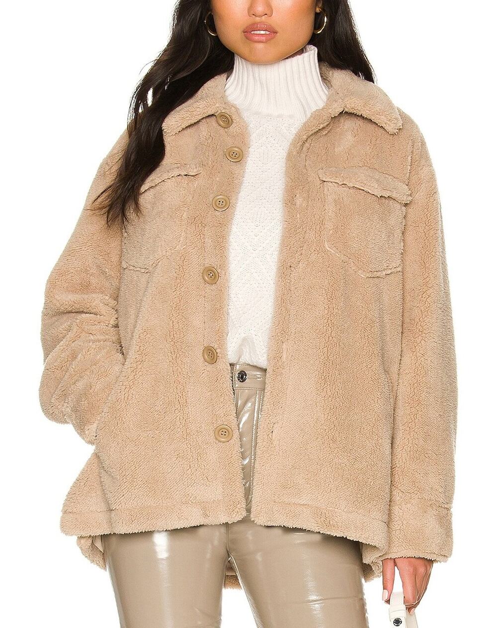 Show Me Your Mumu Cozy Taupe Whistler Jacket Size L